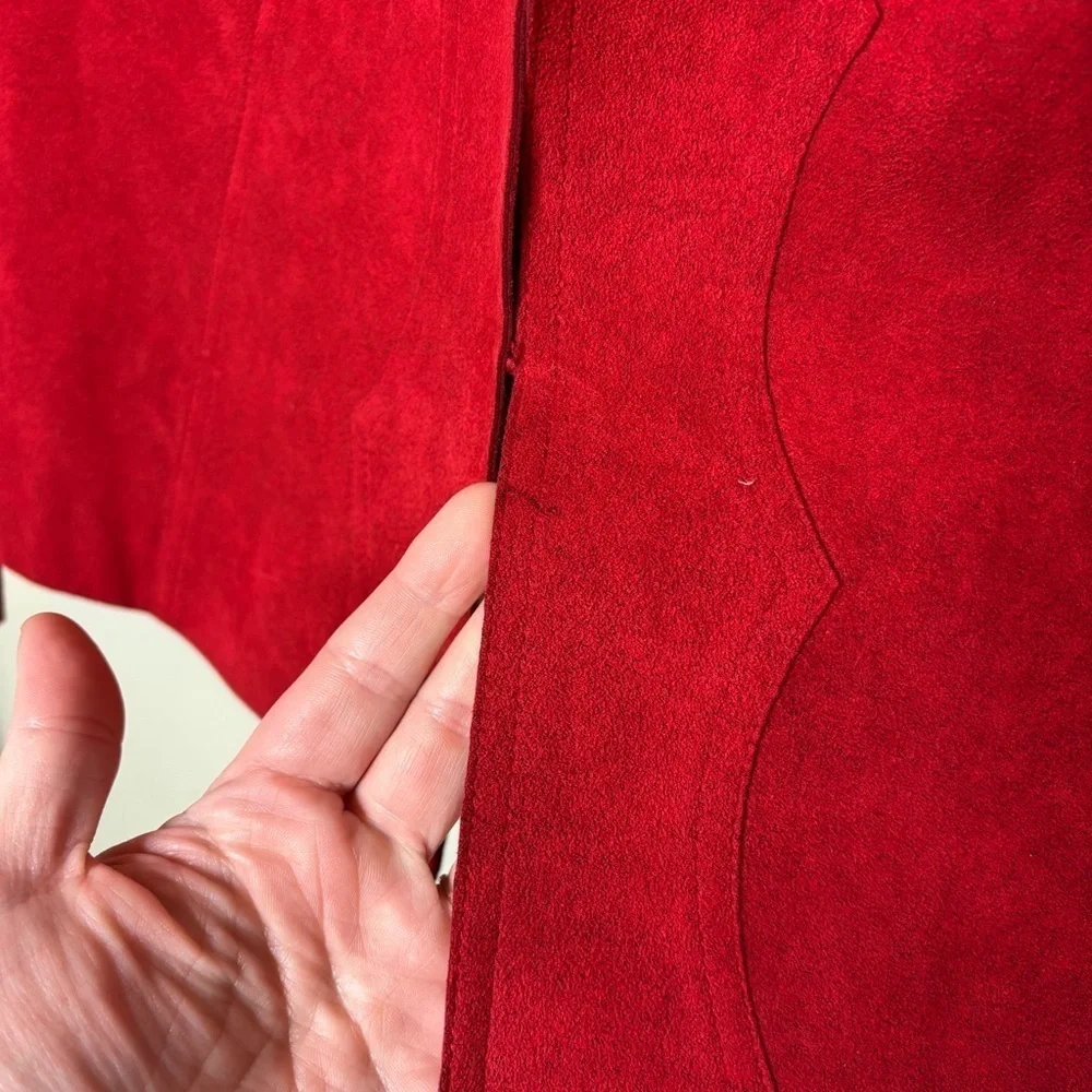 Striking Red Blazer with Modern Minimalist Design Medium
